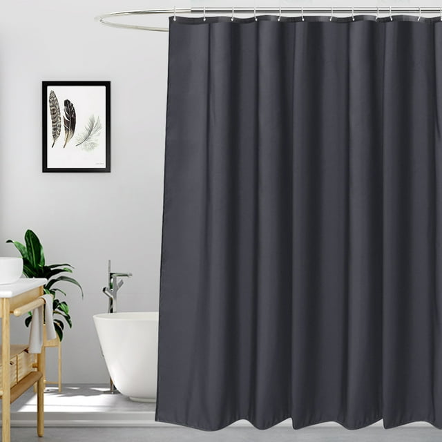 EurCross Dark Gray Fabric Shower Curtain Liner, 72"x72", Waterproof