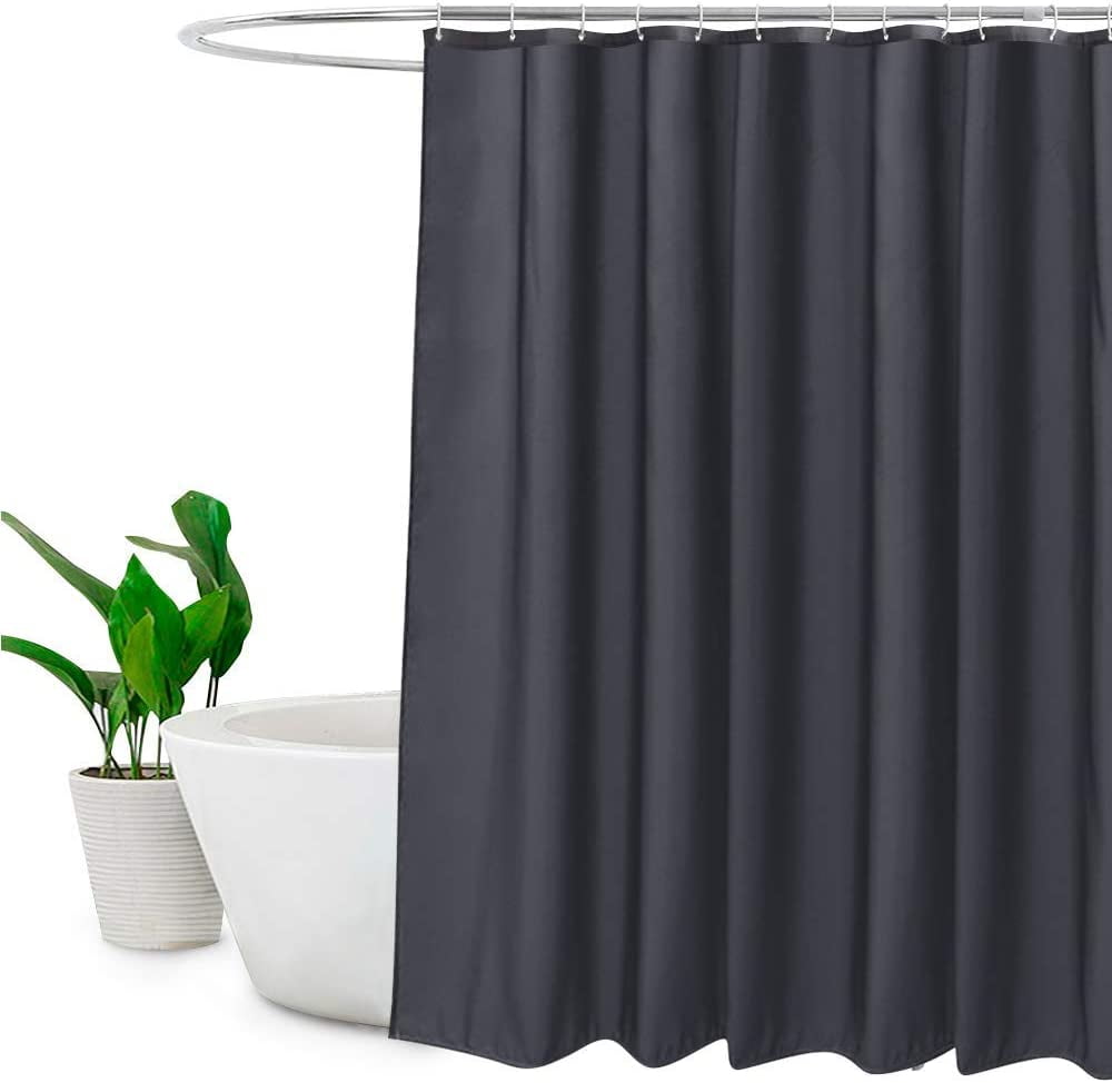 Eurcross Dark Gray Fabric Shower Curtain Liner X Extra Long