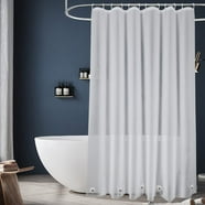 ComfiTime Shower Curtain - Heavy Duty Mildew-Resistant Fabric Bathroom ...