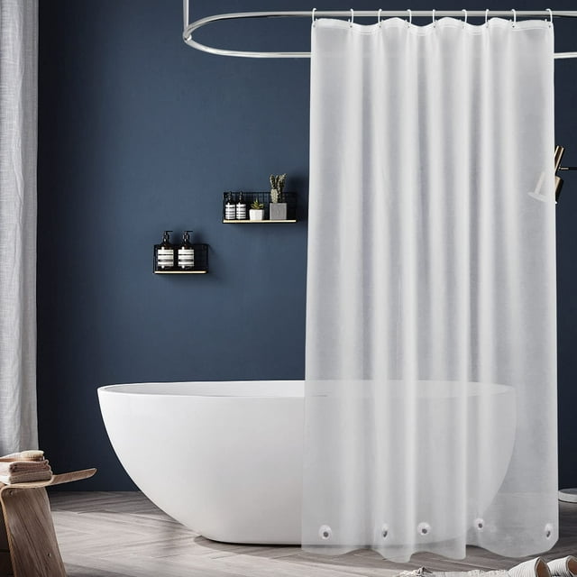 EurCross Frosted Stall Shower Curtain Liner,54"x78" Narrow Small Shower