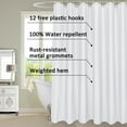 EurCross Long Fabric Shower Curtain Liner 72"x76" Long Water Repellent