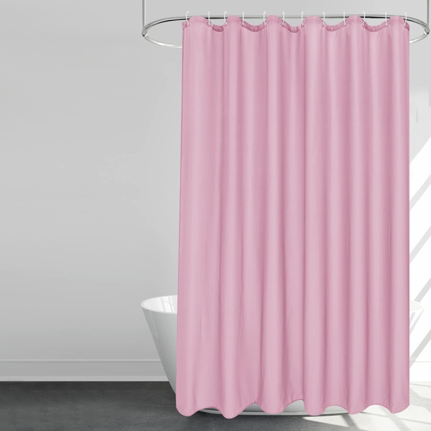 Pink Fabric Shower Curtain Liner