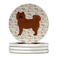 thumbnail image 1 of Eurasier Merry Christmas Large Sandstone Coasters Pack of 4 4 in x 4 in, 1 of 3
