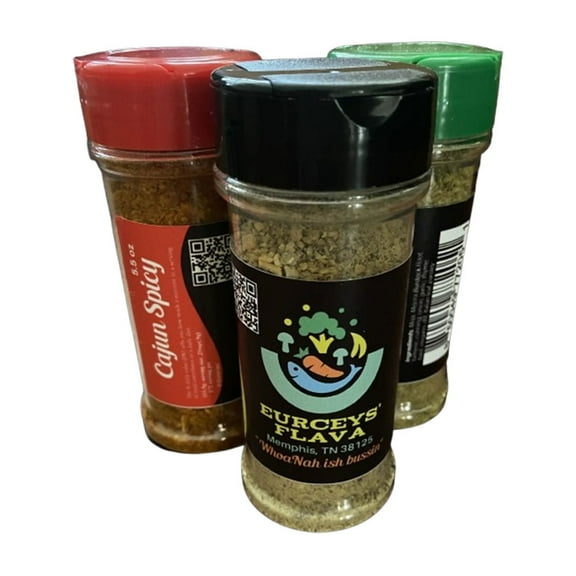Eurceys' Flava 100% Salt & Sugar-Free 3 Flava Set Herbs & Vegetables Combo Seasoning Blend - Preservative Free Seasoning Blend for Adding Flavor to Recipes, (5.5oz)