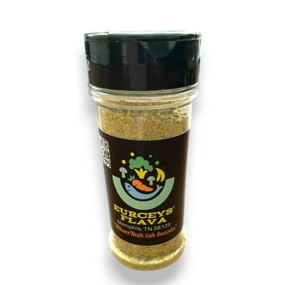 Eurceys' Flava 100% Salt & Sugar-Free 'Garlic Lemon Pepper' Seasoning Blend - Preservative Free & Keto Friendly Cajun Spice Mix Seasoning Blend for Adding Flavor to Recipes, (5.5oz)