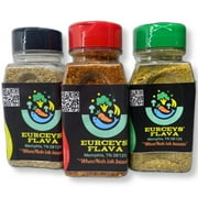 Eurceys' Flava 3-Pack Salt-Free Cajun Seasoning- Mix & Match Flavas - 9.5oz