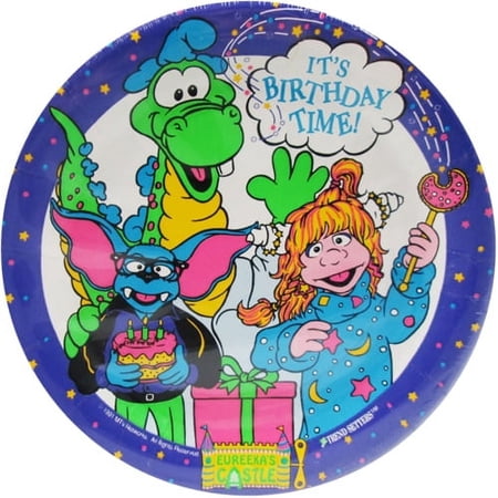 Eureeka's Castle Cartoon Party Disposable Paper Plates, 7", 8 Count