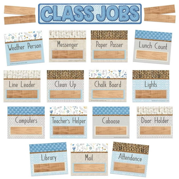 Eureka A Close-Knit Class Jobs Mini Bulletin Board Set, 45 Pieces