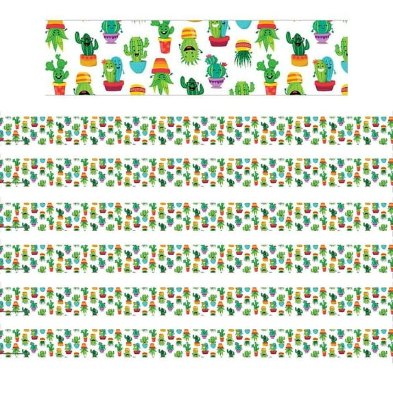 Eureka A Sharp Bunch Tossed Pattern Deco Trim 37 Feet Per Pack 6 Packs (EU-845272-6)