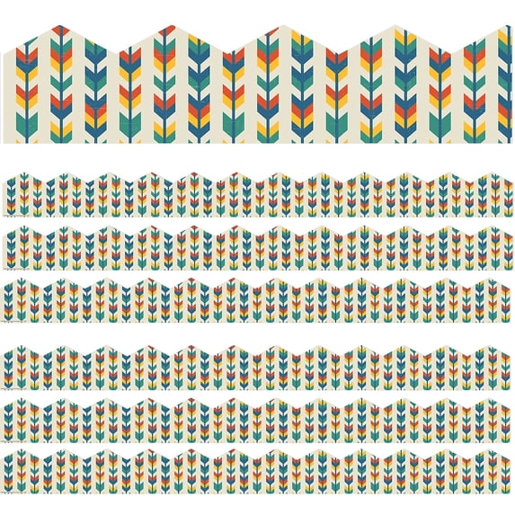 Eureka Adventurer Arrows Extra Wide Deco Trim, 37 Feet Per Pack, 6 Packs