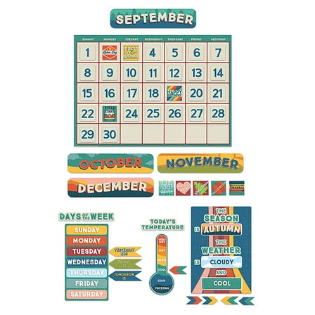 Eureka Adventurer Calendar Bulletin Board Set