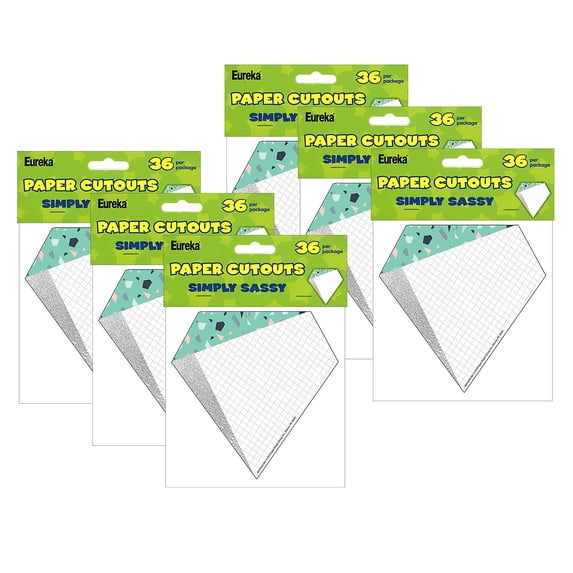 Eureka Simply Sassy Diamonds Paper Cut Outs 36 Per Pack 6 Packs (EU-841022-6)