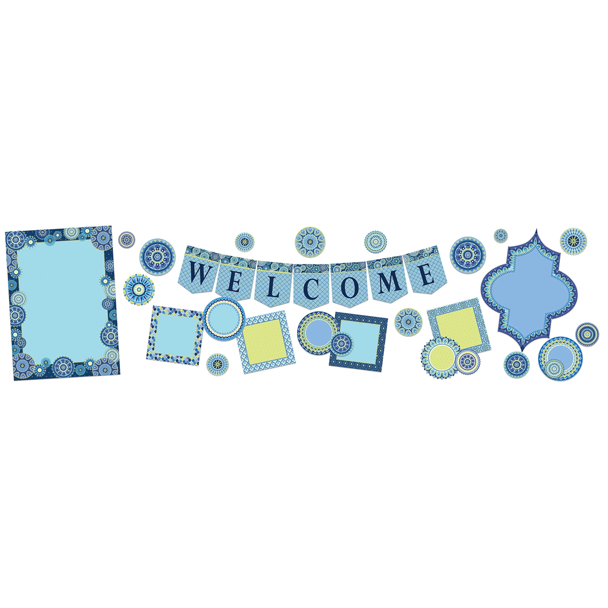 Eureka Blue Harmony Welcome Bulletin Board Sets, 33 Pieces - Walmart.com
