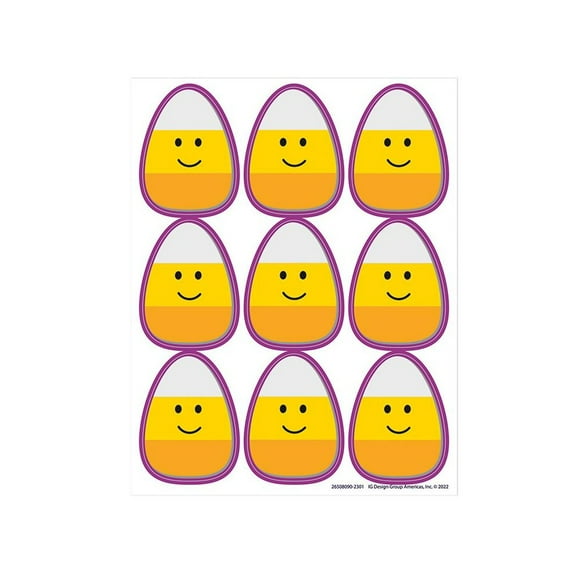 Eureka Candy Corn Giant Stickers, 36 Per Pack, 12 Packs