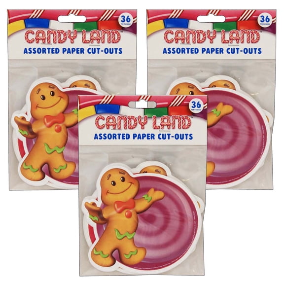 Eureka Candy Land Assorted Paper Cut Outs, 108 Pieces