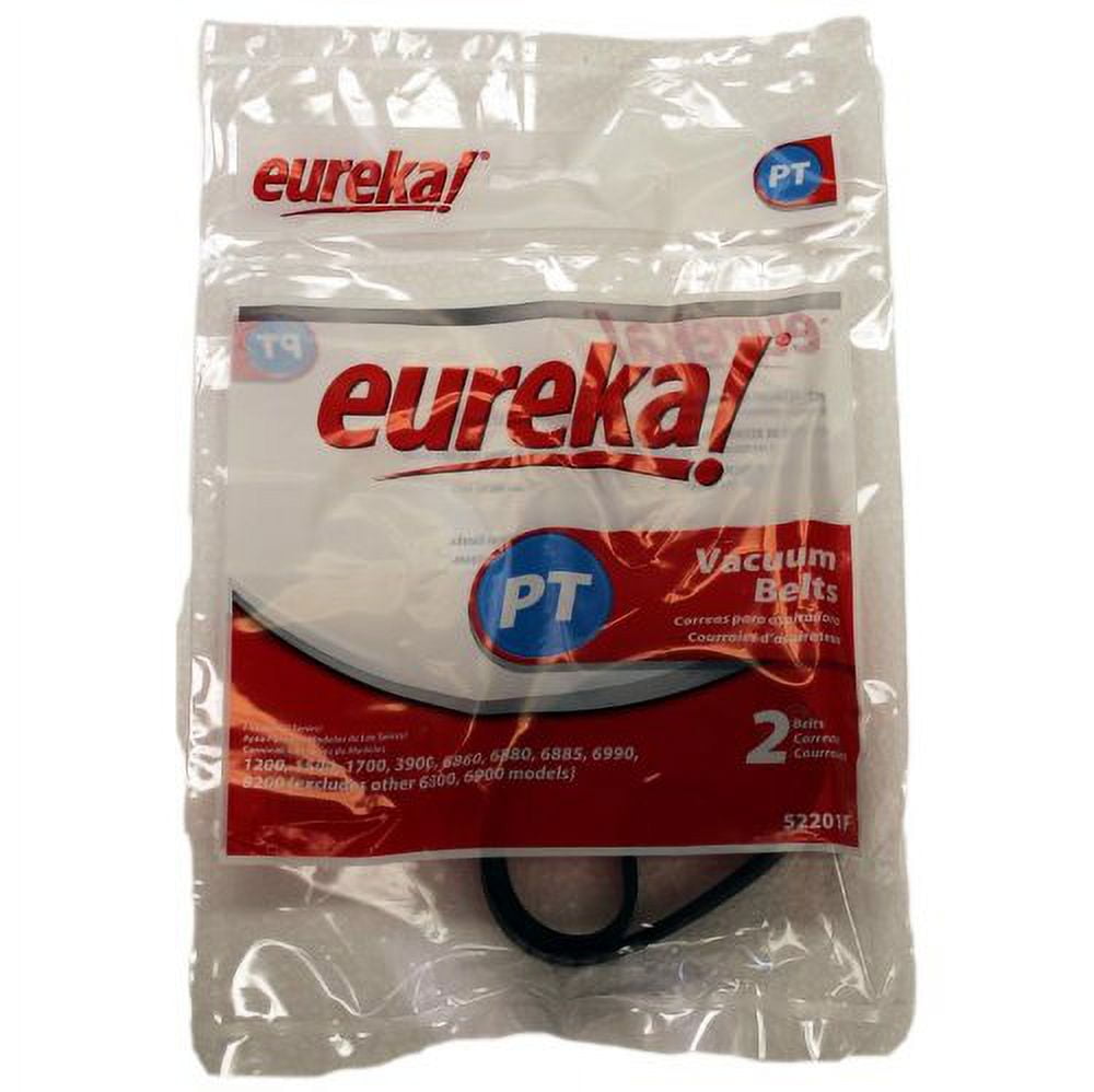 Compatible with Eureka Canister World Vac Power Nozzle Type PT Flat Belts 2 Pk Part 52201G12