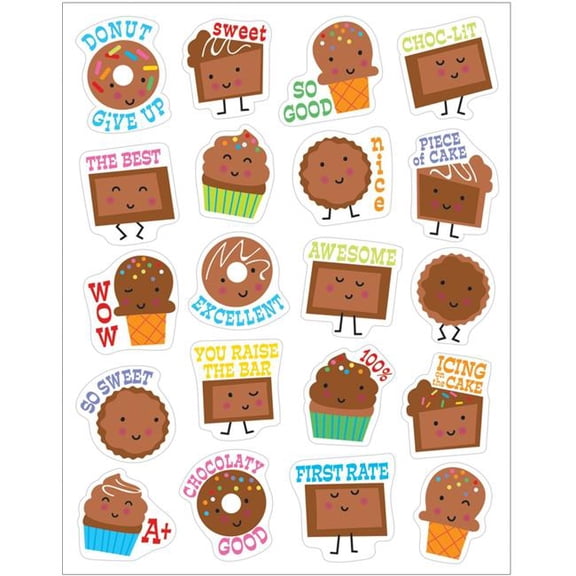 Eureka  Chocolate Stickers Scented - Pack of 6