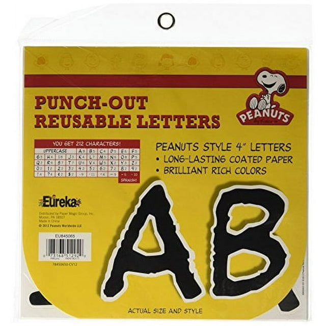 Eureka Classic Peanuts Letter, Number, Punctuation Mark, and Symbol