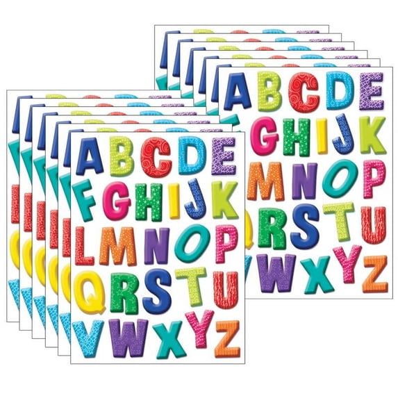 Eureka Color My World Alphabet Window Clings, 12 Sheets