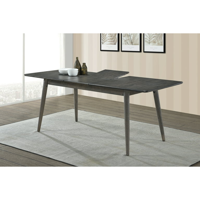 Eureka Dining Table with Butterfly Leaf Dark Grey Walmart