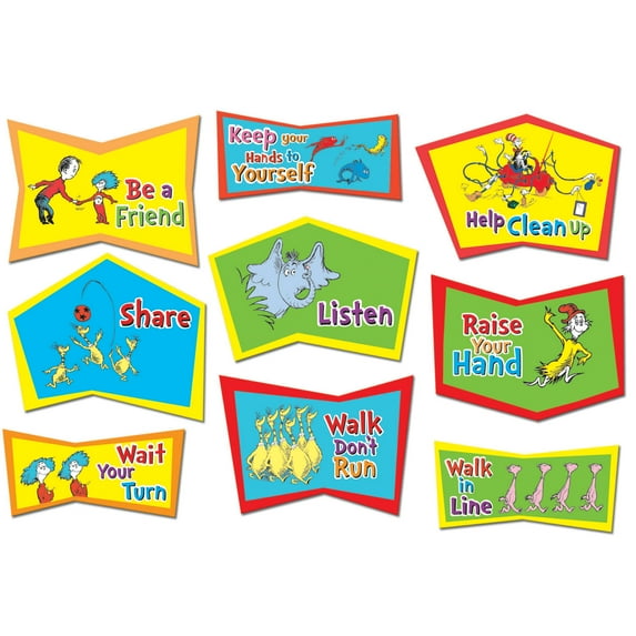 Eureka Dr. Seuss Classroom Rules Bulletin Board Set