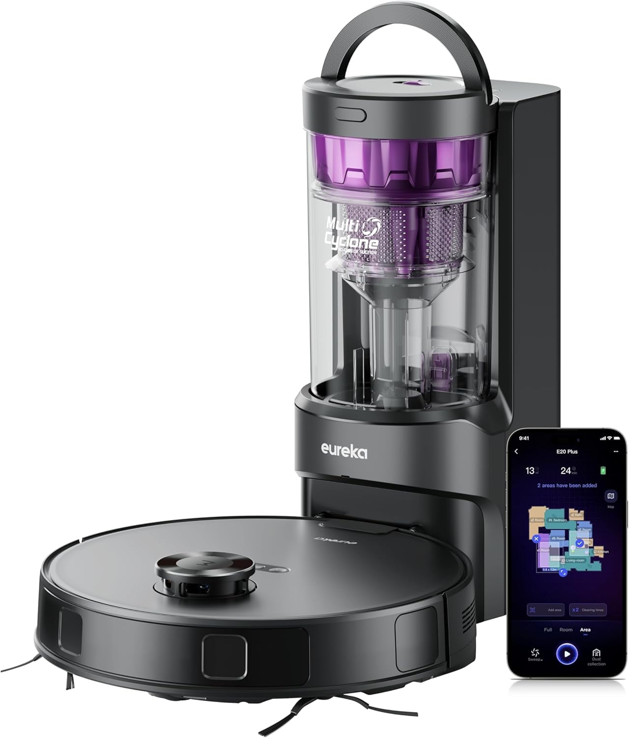 Eureka Eureka E20 Plus Robot Vacuum with Bagless Self Emptying Station