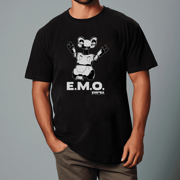 Eureka EMO Mens Licensed Classic Sci-Fi Robot TV Show Fan Unisex T-shirt, for men & women, up to size 5XL