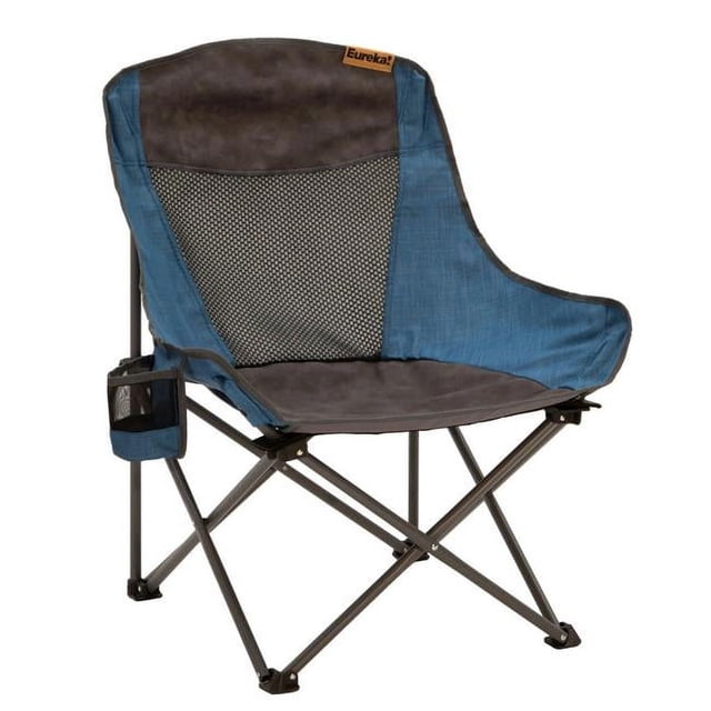 Eureka ERK2572122 Low Rider Chair, Blue & Charcoal
