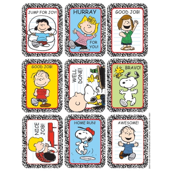 Peanuts Motivational Stickers by Eureka
