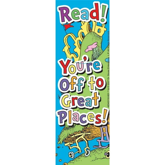 Eureka EU-834311BN Seuss Oh the Places Youll Go Bookmark - Pack of 6