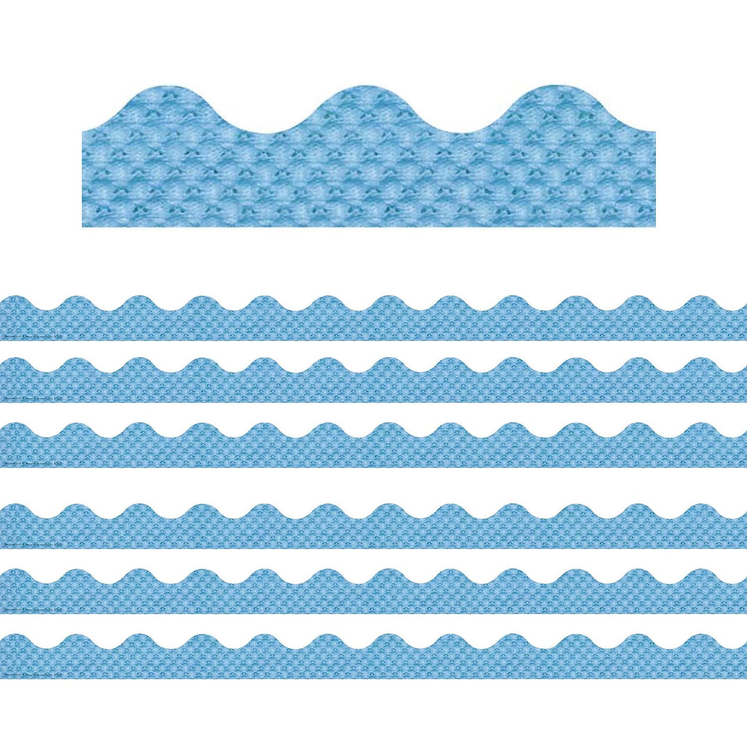 Eureka EU-845646-6 2.25 x 37 in. Pointelle Deco Trim, Blue - Pack of 6