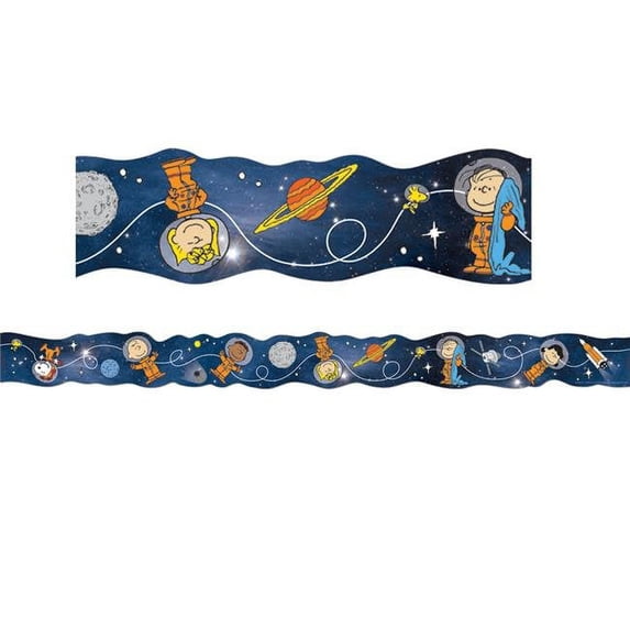 Eureka EU-846300 Peanuts Nasa Character Diecut Trim Borders for Grade PK-12, Assorted Color