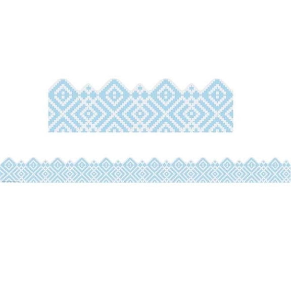Eureka EU-846308 A Close-Knit Class Simple Diamond Extra Wide Deco Trim, Multi Color