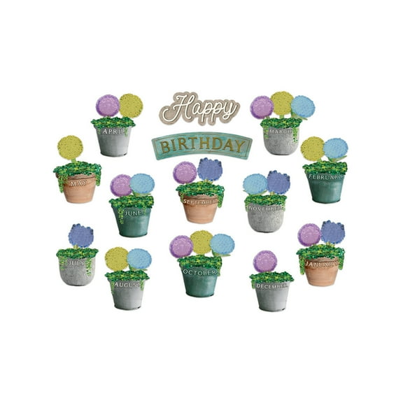 Eureka Curiosity Garden Birthday Mini Bulletin Board Set