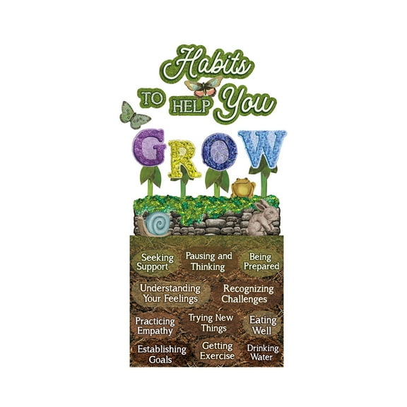 Eureka Curiosity Garden Habits to Help You Grow Mini Bulletin Board Set