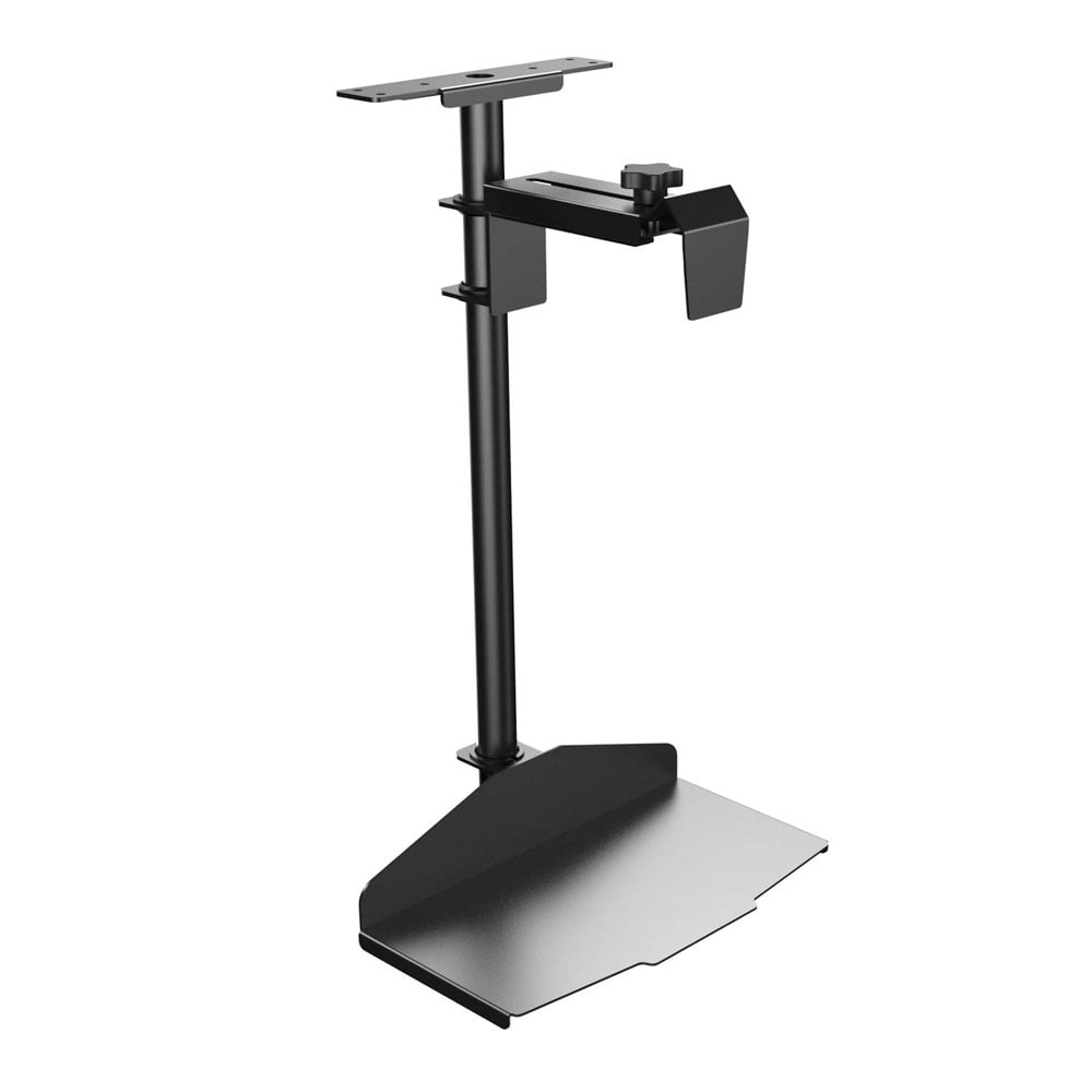 Black Adjustable Under Desk CPU Mount with 360° Swivel