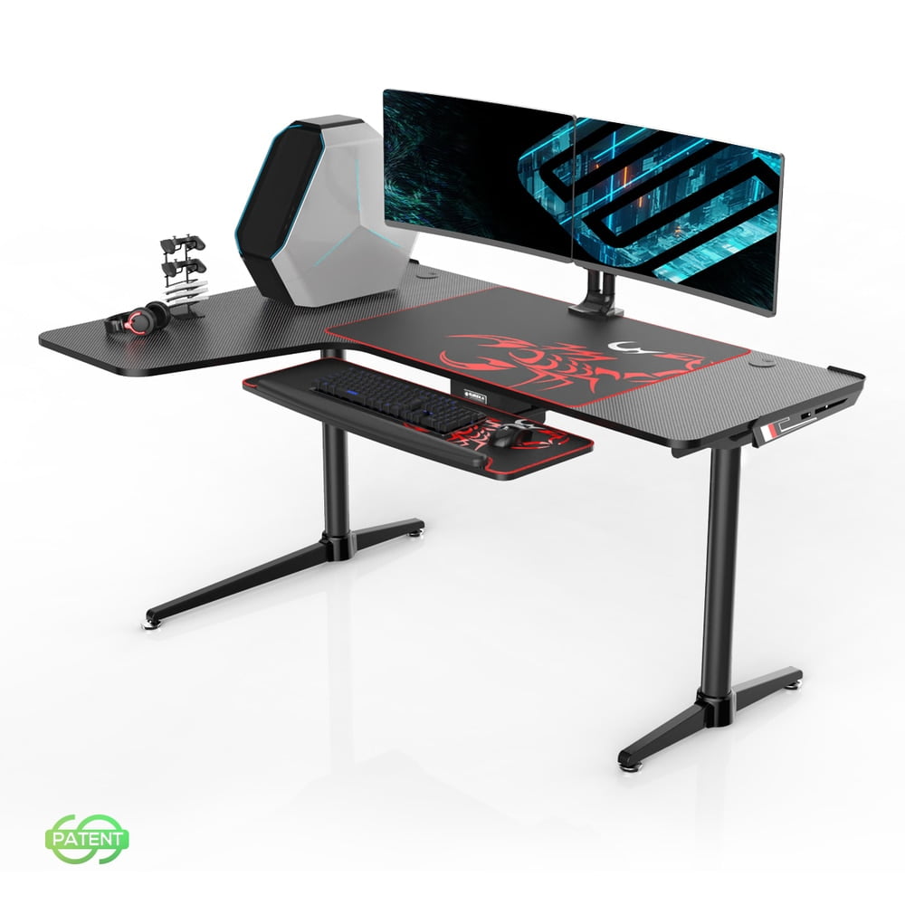 Eureka Ergonomics L60 Gaming Desk with Cable Management ERK-L60-B