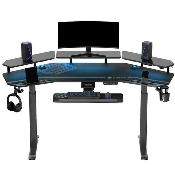 Eureka Ergonomic ERKES71B Aero Pro Wing-Shaped Standing Desk - Black