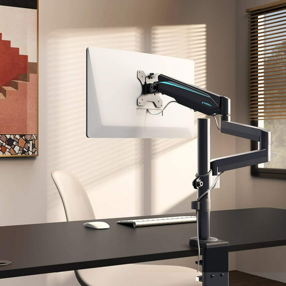 Eureka Ergonomic Single Monitor Arm, 3-Section Fully Adjustable Monitor Desk Mount, Screen 13"-32"