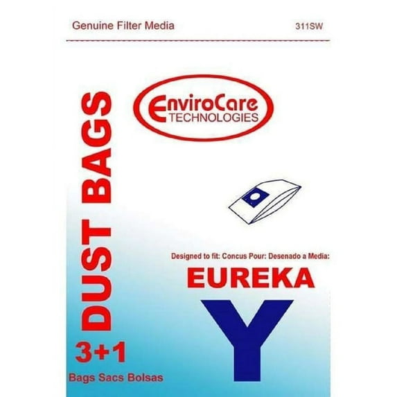 Eureka Excalibur Upright Vacuum Micro Filter Type Y Bags 3 Pk Part# 311SW