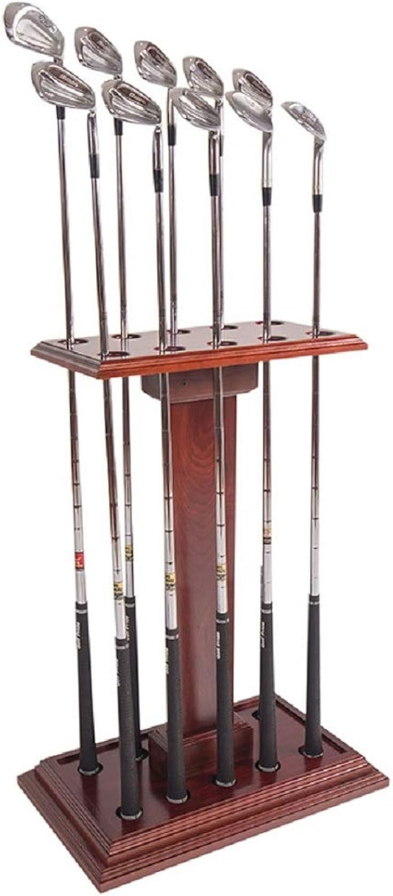 Oak Club Rack Eureka Golf Products Premium Wooden Club Display Rack | 10 Club ...