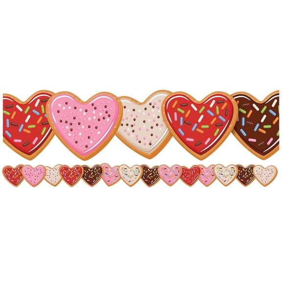 Heart Cookies Extra Wide Deco Trim by Eureka