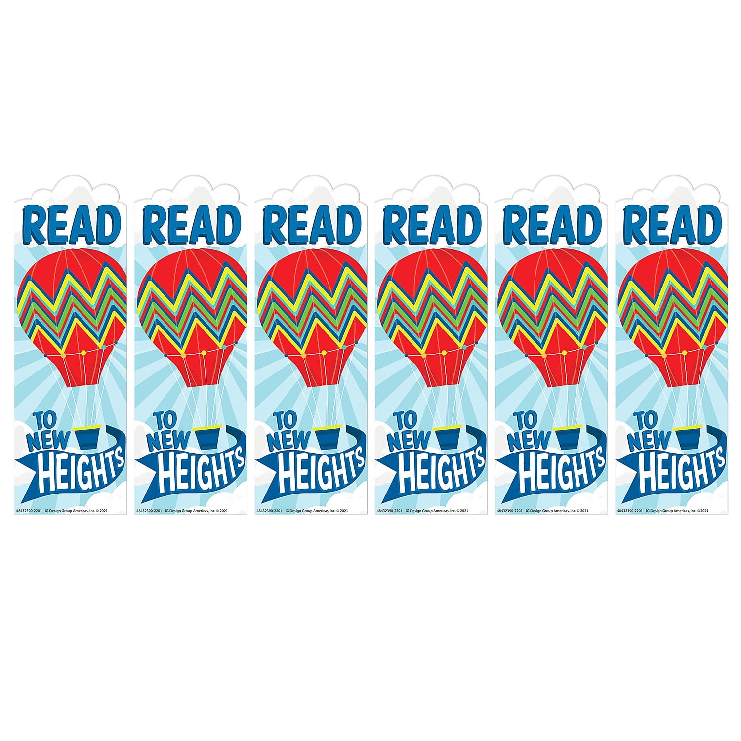 Eureka Hot Air Balloon New Heights Bookmarks, 36 Per Pack, 6 Packs