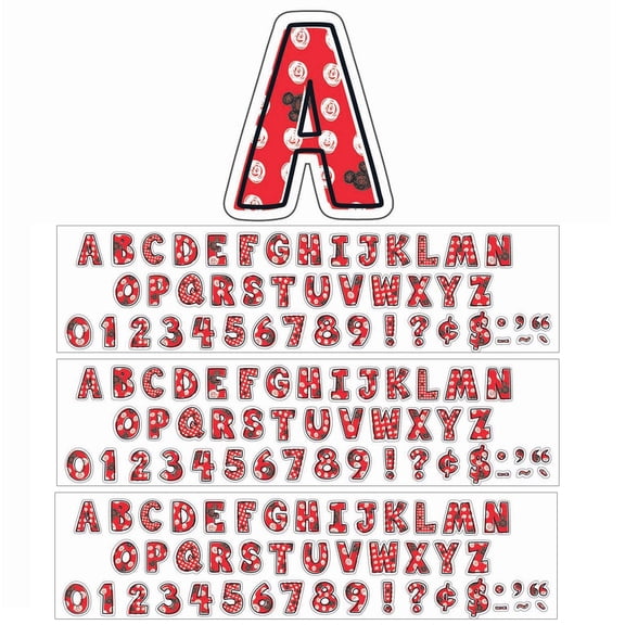 Eureka Mickey Color Pop! Deco 4" Letters, 177 Per Pack, 3 Packs