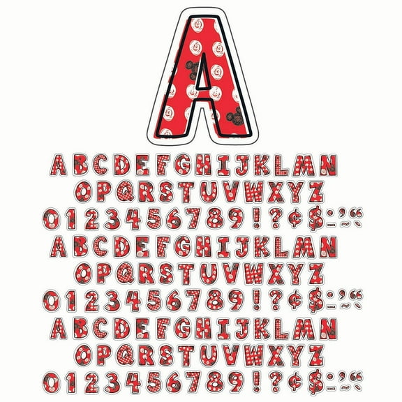 Eureka Mickey Color Pop! Deco 4" Letters, 177 Per Pack, 3 Packs