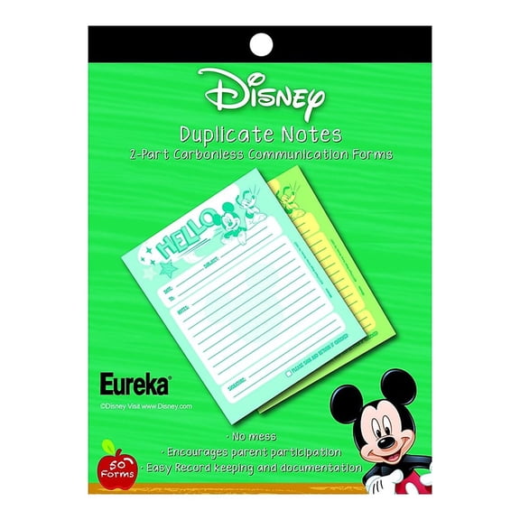 Eureka Mickey Hello Duplicate Notes 4" x 6" Multicolored 50 Forms/Pad (EU-863202)