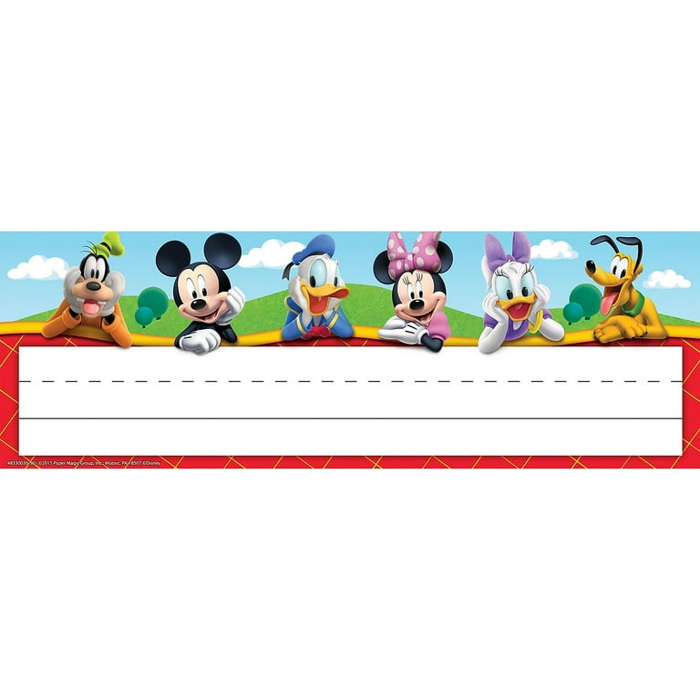 Eureka Mickey Mouse Clubhouse Teacher Supplies Self-Adhesive Name Plates,  36 pcs, 9.5'' x 3.25'' - Walmart.com