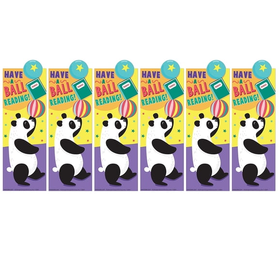 Eureka Panda Have a Ball Reading Bookmarks, 36 Per Pack, 6 Packs