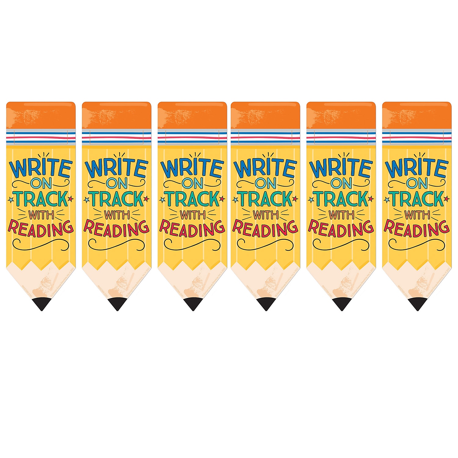 Eureka Pencil Write on Track with Reading Bookmarks, 36 Per Pack, 6 Packs