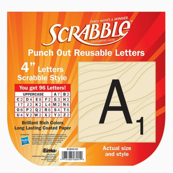 Eureka Reusable Punch Out Letters Bulletin Board Decorations, Assorted, 96 Count